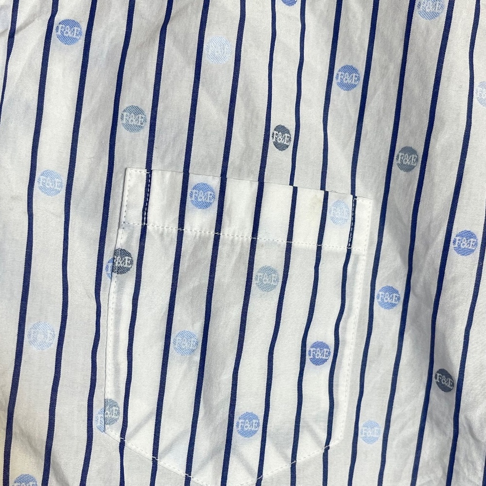 Frank & Eileen Blue and White Logo Striped Shirt - Picture 12 of 16